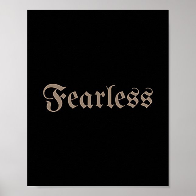 Affiche Conception Motivationnelle Sans Peur Pour Hommes,  (Devant)