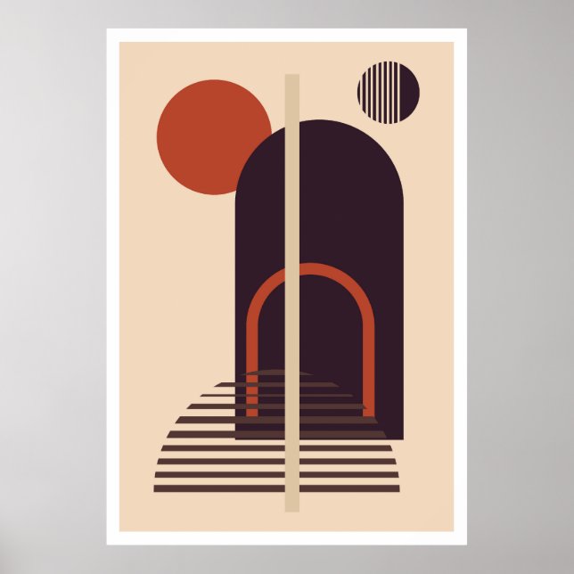 Affiche Conception murale Abstraite (Devant)