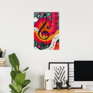 Affiche Conception musicale abstraite