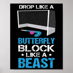 Affiche Conception Papillon Volant Pour Le Jeu De Hockey S