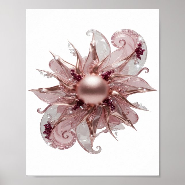 Affiche Conception personnalisée Crisp Silver GLOWING SUN (Devant)
