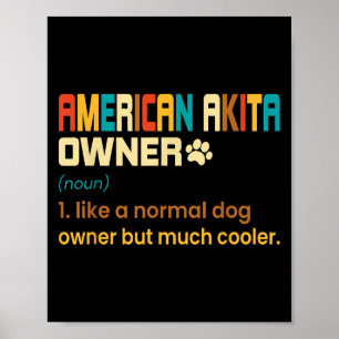 Affiche Conception pour amateur d'Akita américain - Cadeau
