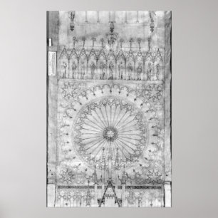 Affiche Conception pour la fenêtre et la galerie du rose