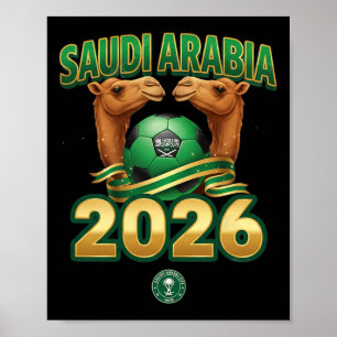 Affiche Conception pour l'équipe d'Arabie saoudite de foot