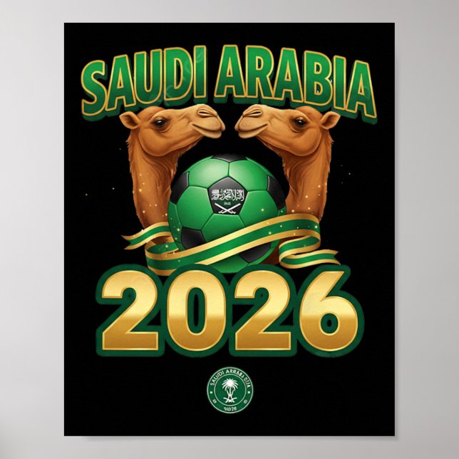 Affiche Conception pour l'équipe d'Arabie saoudite de foot (Devant)