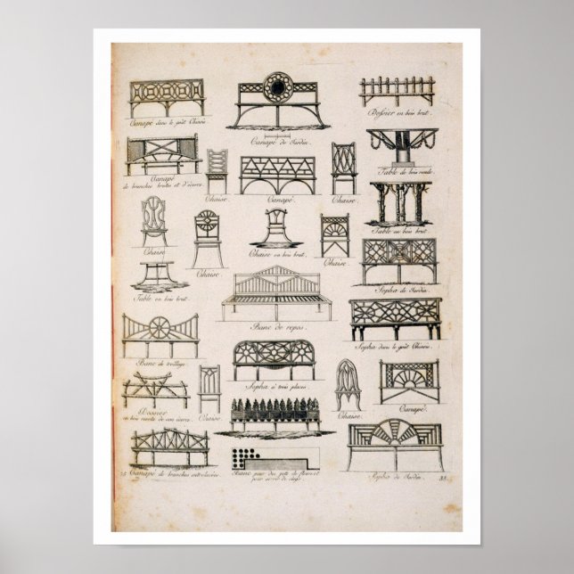 Affiche Conception pour les sièges de jardin, de 'A Compen (Devant)