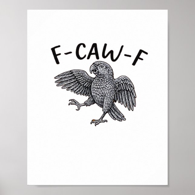 Affiche Conception propre et minimale F Caw F (Devant)