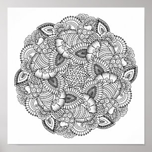 Affiche Conception ronde de Doodle 2