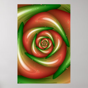 Affiche Conception Rose Pêche