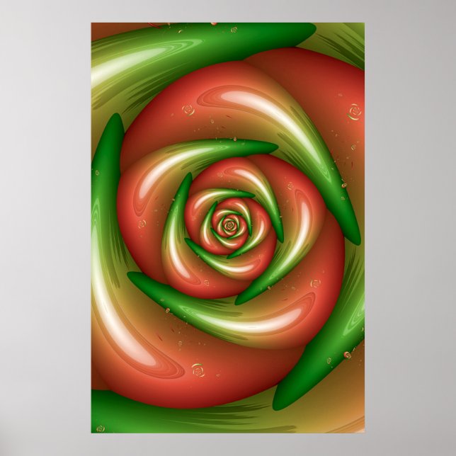 Affiche Conception Rose Pêche (Devant)