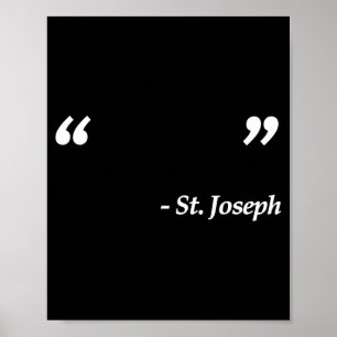 Affiche Conception silencieuse de Saint Joseph Citation de
