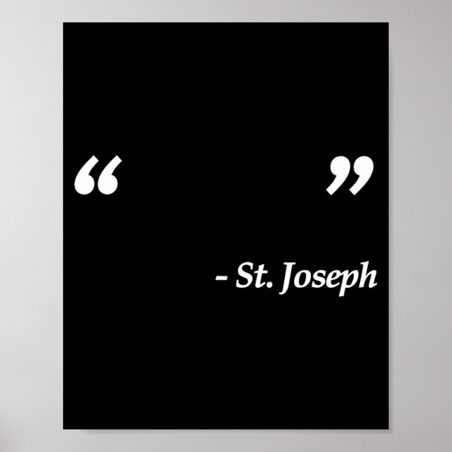 Affiche Conception silencieuse de Saint Joseph Citation de (Devant)