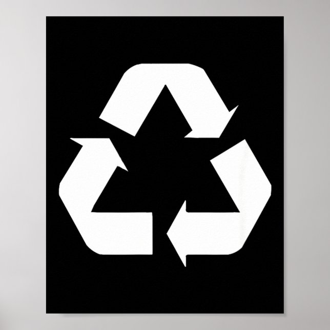 Affiche Conception standard de signe de recyclage classiqu (Devant)