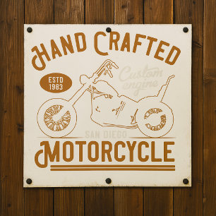 Affiche Conception sur mesure de moto artisanale vintage