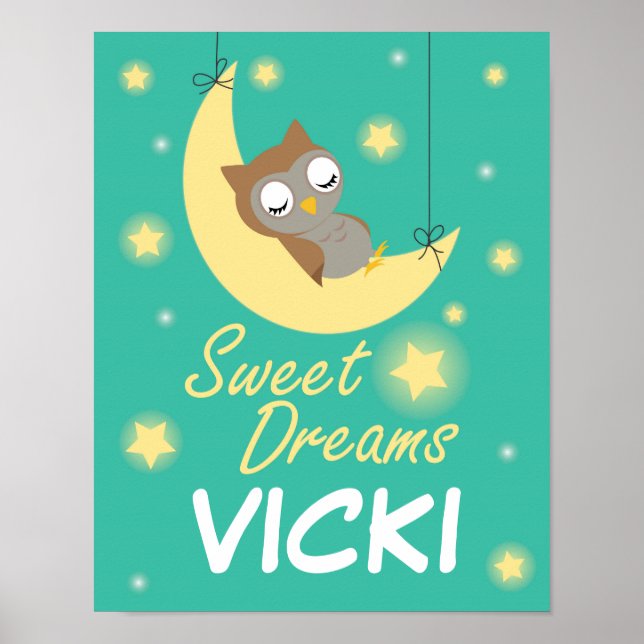 Affiche Conception Sweet Dreams pour les enfants. (Devant)