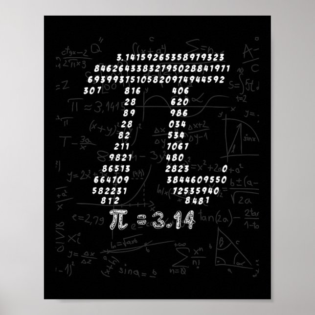 Affiche Conception Symbole Pi Funny Pour Mars 14th Pi Day  (Devant)