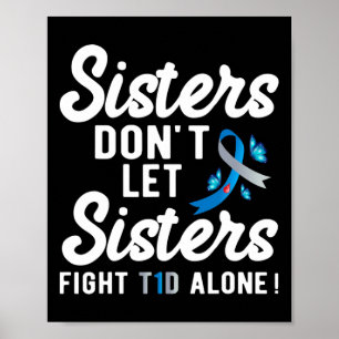 Affiche Conception T1D Pour Soeurs De Soutien Type 1 Diabè