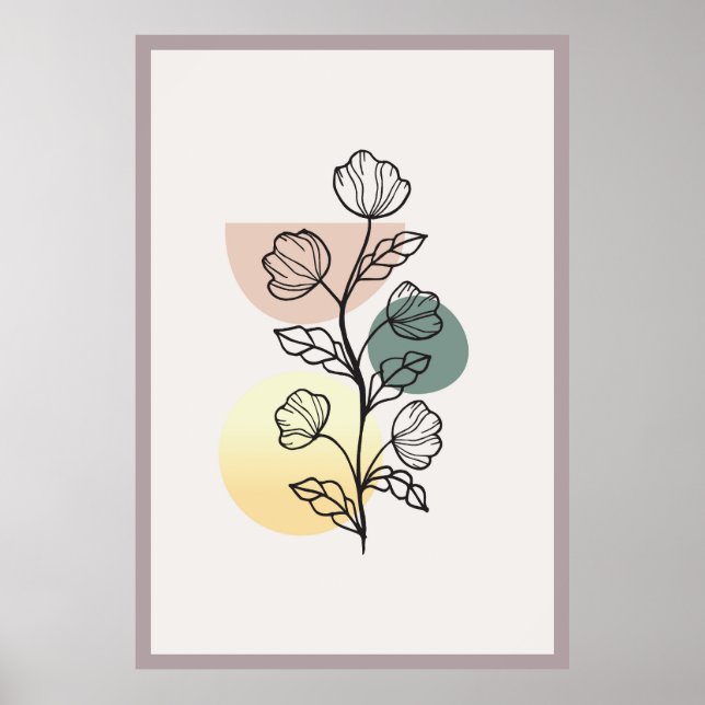 Affiche Conception tendance abstraite  (Devant)