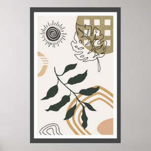 Affiche Conception tendance abstraite
