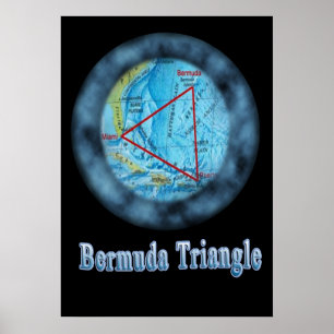 Affiche conception triangulaire bermuda