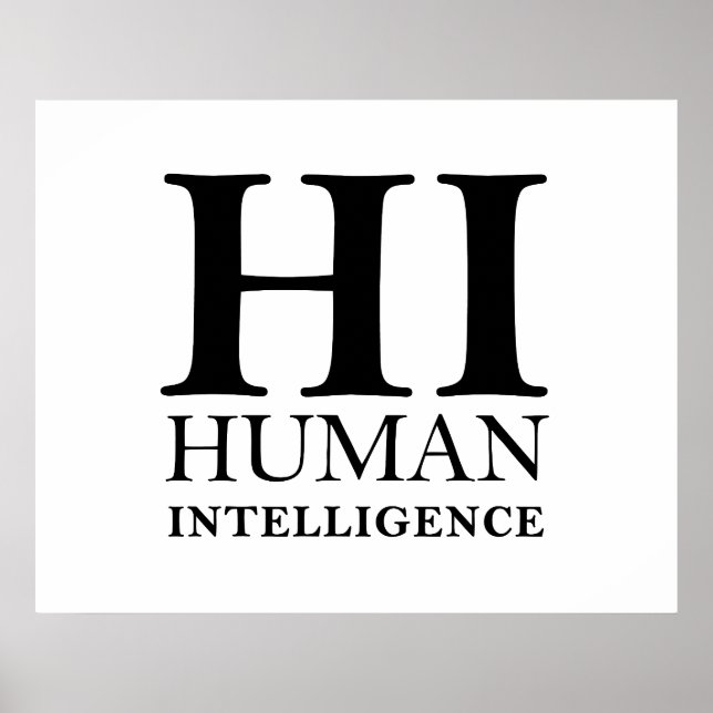 Affiche Conception typographique de l'humain contre l'IA (Devant)