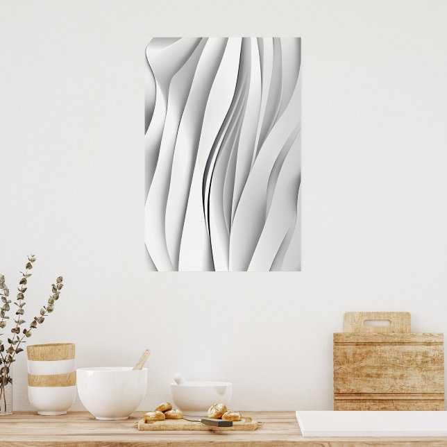 Affiche Conception vagues futuristes - quotidien, futurist (Cuisine)