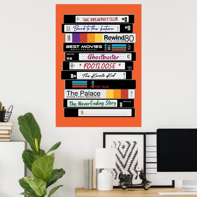 Affiche Conception vidéo VHS (Bureau à domicile)