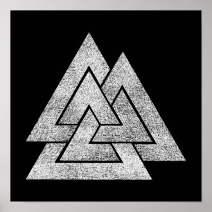 Affiche Conception viking Valknut