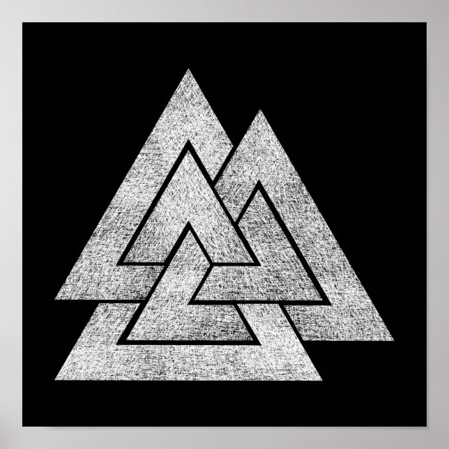 Affiche Conception viking Valknut (Devant)