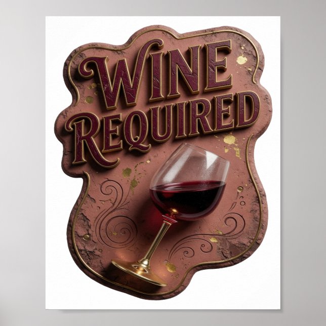 Affiche Conception VINS REQUIS Or Iconique (Devant)