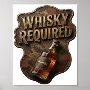 Affiche Conception WHISKY OBLIGE Chic Or