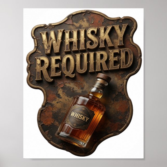 Affiche Conception WHISKY OBLIGE Chic Or (Devant)