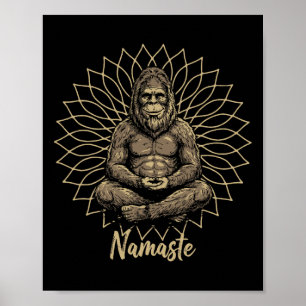 Affiche Conception Zen Namaste de Yoga de Bigfoot