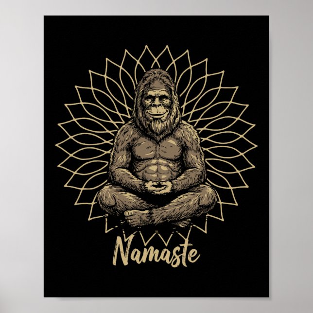 Affiche Conception Zen Namaste de Yoga de Bigfoot  (Devant)