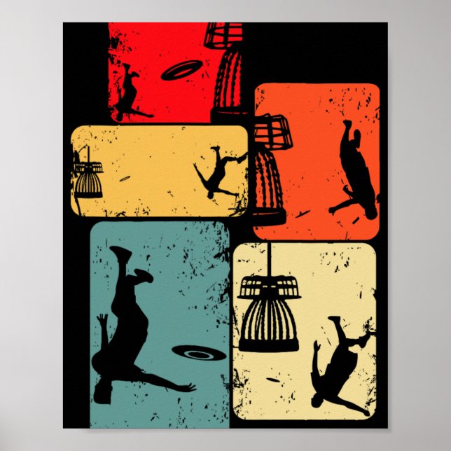 Affiche Conceptions de disque de golf de disque cool et id (Devant)