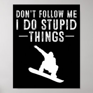 Affiche Conceptions de enfants de snowboard d'amateurs de