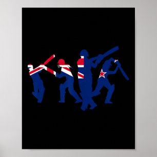 Affiche Conceptions de joueur de cricket
