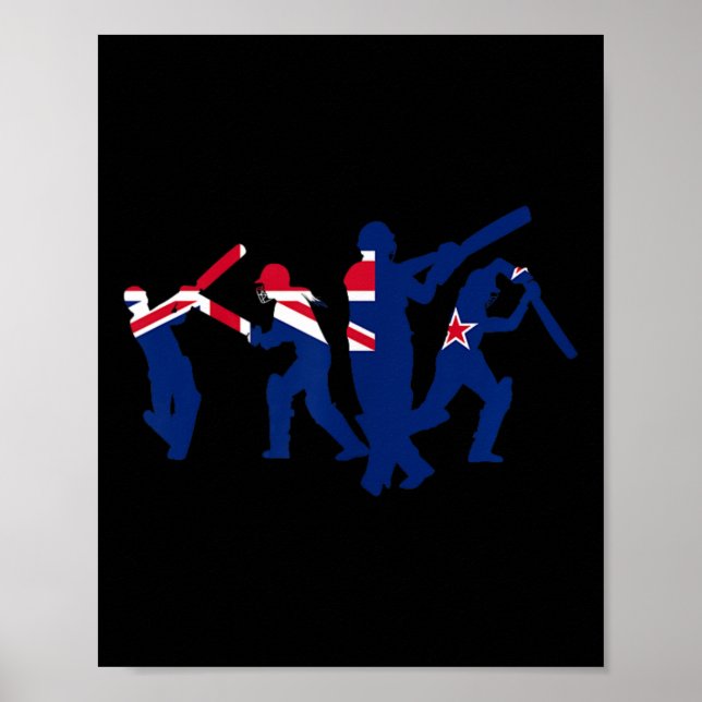 Affiche Conceptions de joueur de cricket  (Devant)