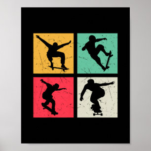 Affiche Conceptions de patineur de skatepark garçons planc