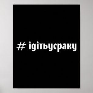 Affiche Conceptions patriotiques ukrainiennes Drapeau ukra