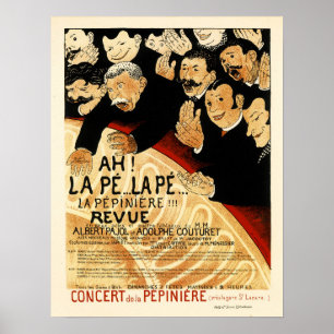 Affiche CONCERT DE LA PEPINIERE Paris 1898 Opéra