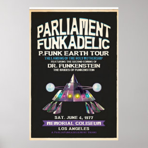 Affiche Concert Parliament-Funkadelic Earth Tour 1977