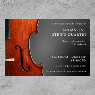 Affiche Concert String Quartet Violon Considérant