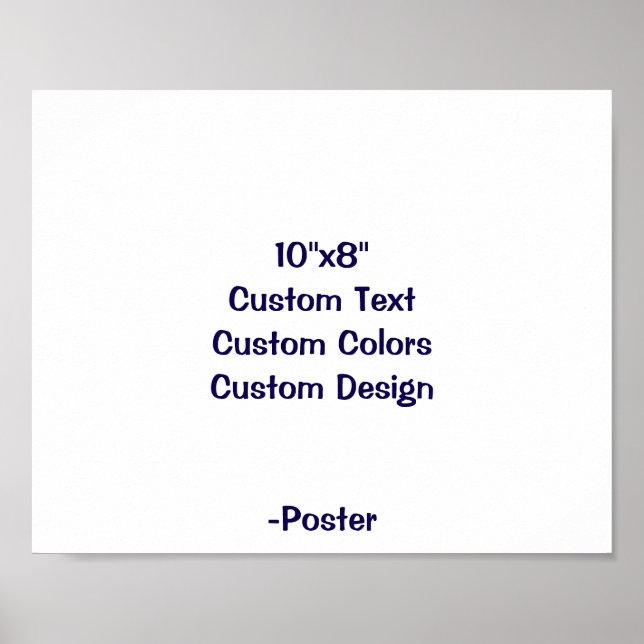 Affiche Concevez Votre Propre 10"x8" Mat (Devant)
