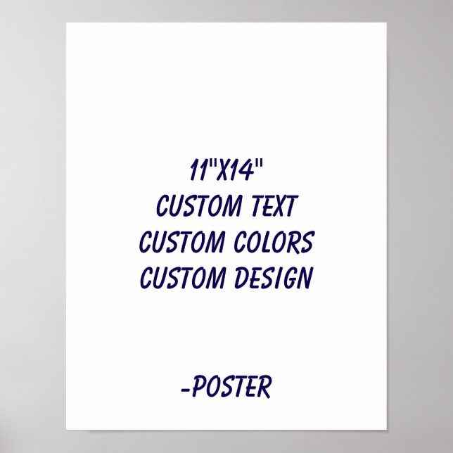 Affiche Concevez votre propre 11"x14" mat (Devant)