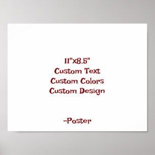 Affiche Concevez votre propre 11"x8.5" mat