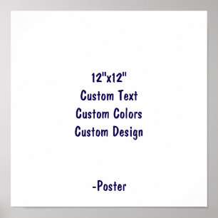 Affiche Concevez votre propre 12"x12" mat