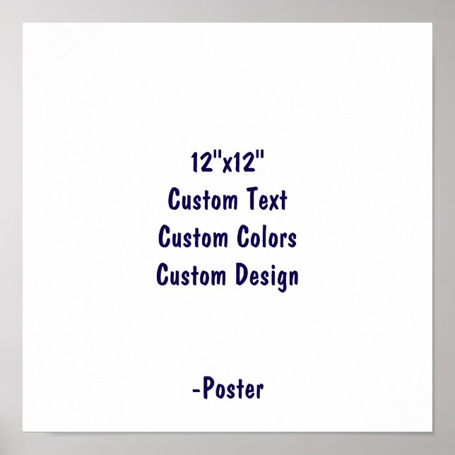 Affiche Concevez votre propre 12"x12" mat (Devant)