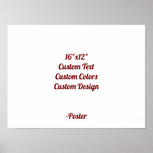 Affiche Concevez votre propre 16"x12" mat