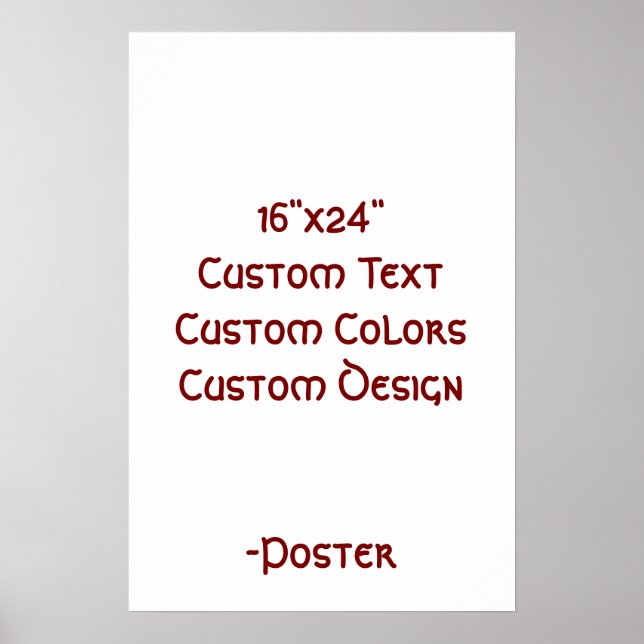 Affiche Concevez votre propre 16"x24" mat (Devant)